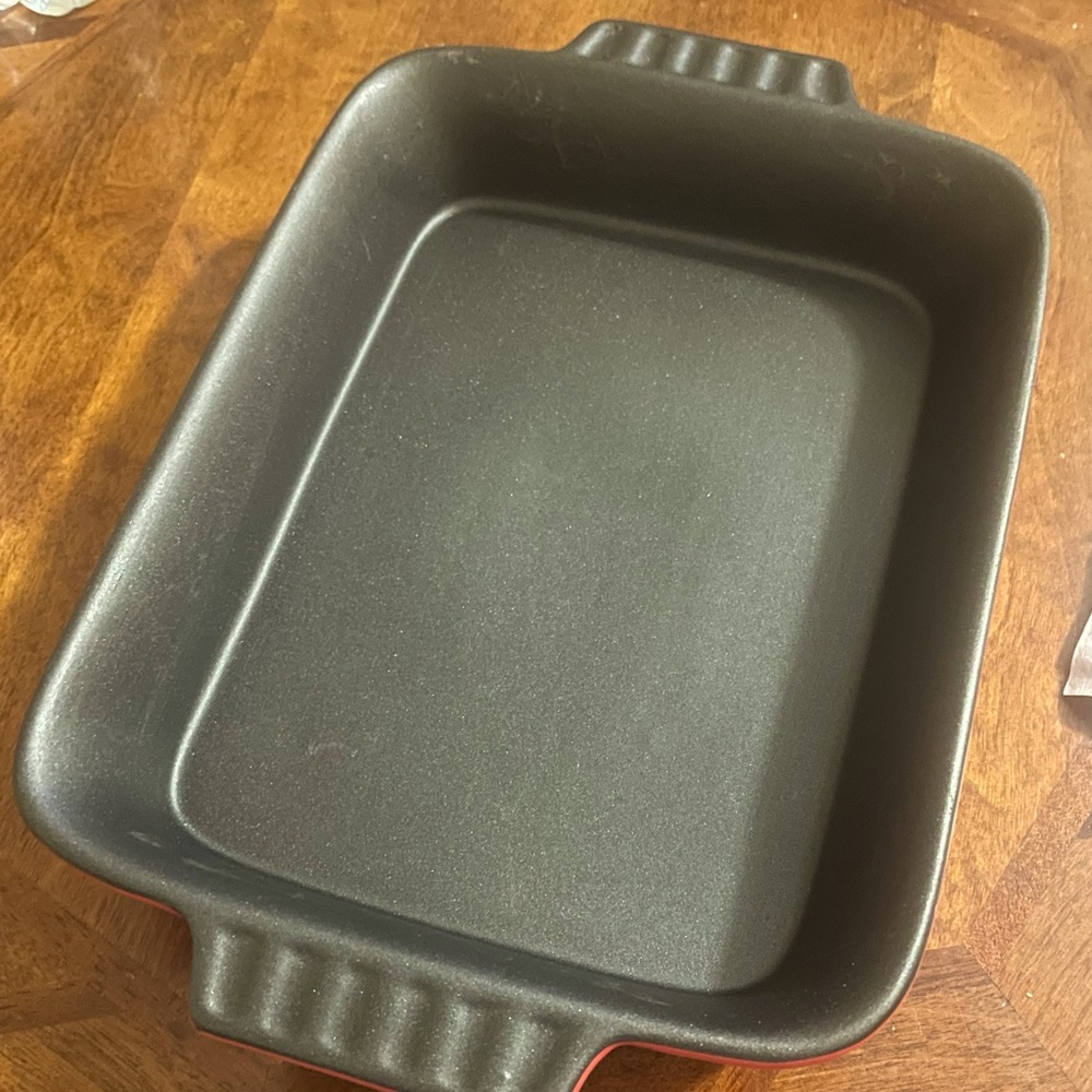 Crock-Pot Denhoff 10 in. Non-Stick Ribbed Casserole in Red - Picture 2 of 5